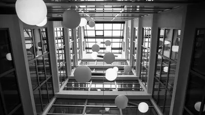 Interior of a modern high building. High quality photo