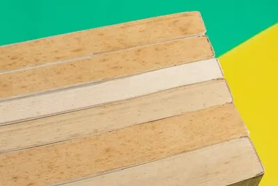 Physical paper book over background closeup