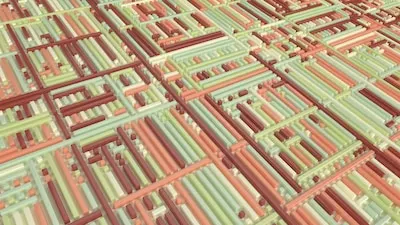 3D Geometric Abstract Twist Background